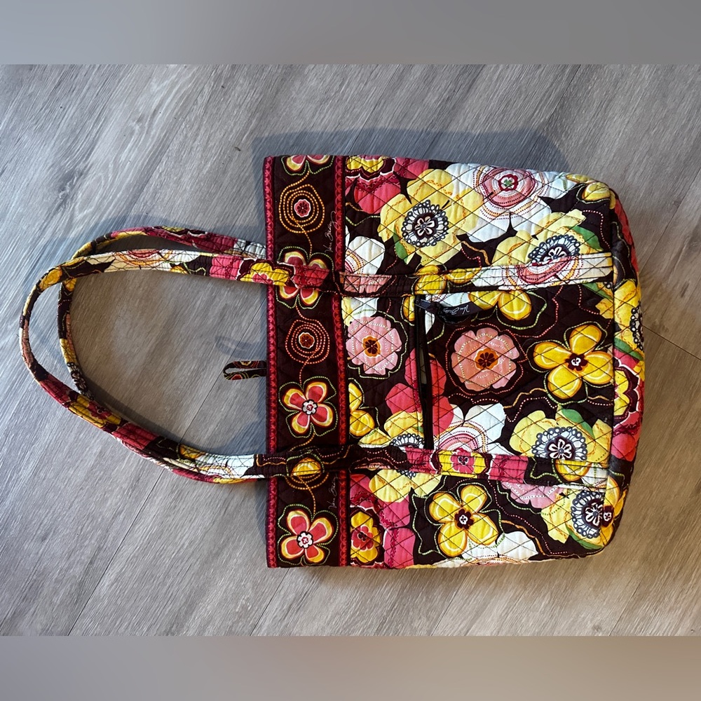 Vera Bradley Buttercup Retired Floral Print Tote Bag, Large Quilted Women Girls